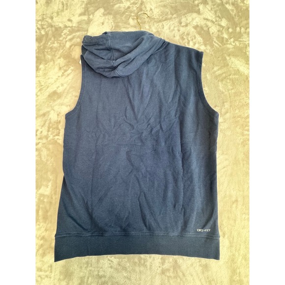 Jordan Marauders Lacrosse Sleeveless Hoodie Mens M Blue Pullover - Picture 5 of 8
